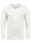 Solid Doriano Herren Longsleeve Langarmshirt mit Grandad-Ausschnitt Off White
