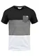!Solid Malte Herren T-Shirt Kurzarm Shirt Mit Streifen Und Rundhals, Größe:L, Farbe:Black (9000)