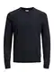 JACK & JONES Dünner Langarm Strickpullover Rundhals Basic Sweater Shirt Jumper JJEBASIC