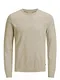 JACK & JONES Herren JJEBASIC Knit Crew Neck NOOS 12137190, Oatmeal/Twisted, L