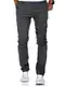 Amaci&Sons Herren Slim Fit Stretch Chino Hose Jeans 7100 Anthrazit W32/L32