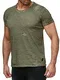 Red Bridge Herren T-Shirt Industry Oil Washed mit Löchern Khaki XXL