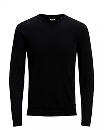 Dünner Langarm Strickpullover Rundhals Basic Sweater Shirt Jumper JJEBASIC