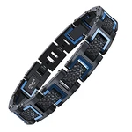 COOLMAN Herren Armband Rennlegende-Serie Blau/Schwarz