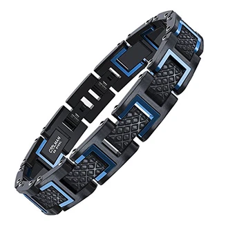 COOLMAN Herren Armband Rennlegende-Serie Blau/Schwarz