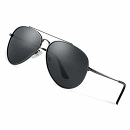 Avoalre Sonnenbrille Herren Polarisiert Pilotenbrille, 2020 Trend Polarisierte Sonnenbrille Herren (schwarz/dunkel grau) Fliegerbrille Männer 100% 400 UV Schutz