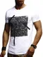 Leif Nelson Herren Sommer T-Shirt Rundhals-Ausschnitt Slim Fit Baumwolle-Anteil Moderner Männer T-Shirt Crew Neck Hoodie-Sweatshirt Kurzarm lang LN1000 Weiß Small