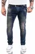 Rock Creek Designer Herren Jeans Hose Stretch Jeanshose Basic Slim Fit [RC-2116 - Blue Vintage - W32 L32]