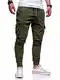 Rello & Reese Herren Cargo Chinohose Jogger Hose JN-3839 [Khaki, W32]