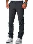 Amaci&Sons Herren Regular Slim Stretch Chino Hose Fit 7009-10 Anthrazit