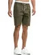 Indicode Herren Stoufville Chino Shorts mit 4 Taschen   Bermuda Herren Chino Shorts Army M