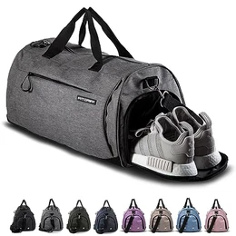 ® Sporttasche & Reisetasche für Damen und Herren - mit Schuhfach & Nassfach - Tasche für Sport, Fitness & Reisen - Trainingstasche, Gym Bag (Grau, 48 x 26 x 25 cm (Small))