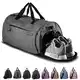 Fitgriff® Sporttasche & Reisetasche für Damen und Herren - mit Schuhfach & Nassfach - Tasche für Sport, Fitness & Reisen - Trainingstasche, Gym Bag (Grau, 48 x 26 x 25 cm (Small))