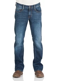 Herren Jeans Hose Oregon Bootcut Männer Jeanshose Denim Stretch Baumwolle Blau Schwarz W30 W31 W32 W33 W34 W36 W38 W40, Größe:W 32 L 32, Farbe:Dark Blue Denim (982)