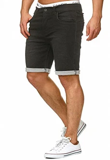 Indicode Herren Lonar Jeans Shorts mit 5 Taschen Black Indicode Herren Lonar Jeans Shorts mit 5 Taschen Black