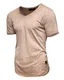 Ombre-Eight Herren Oversize T-Shirt V-Neck O-201 [Beige, M]