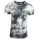 Rusty Neal Herren T-Shirt NO Mercy Waschung Washed Rundhals RN-15156-1, Größe:M, Farbe:Grau