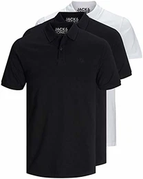 3er Pack Herren Poloshirt Slim Fit Kurzarm schwarz weiß blau grau XS S M L XL XXL 12171776 (3er Pack Farb Mix 1, M)