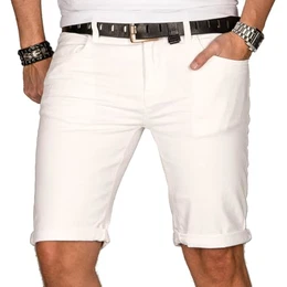 Herren Sommer Jeans Shorts Kurze Hose Sommerhose Short Bermuda B556a [B556a-Offwhite-Gr.M]