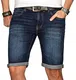 Indicode Herren Sommer Jeans Shorts Kurze Hose Sommerhose Short Bermuda B556a [B556a-Dunkelblau-Gr.M]