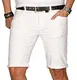 Indicode Herren Sommer Jeans Shorts Kurze Hose Sommerhose Short Bermuda B556a [B556a-Weiß-Gr.M]