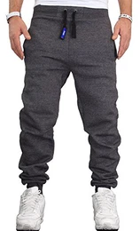 Herren Hose Jogginghose Trainingshose Sweatpants Uni Einfarbig H.02H.02 Neu Dunkel-Grau M