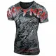 Rusty Neal Herren V-Neck Strass Vintage T-Shirt Kurzarm Slim Fit Design Fashion Top Print Strass Shirt 15162, Größe:M, Farbe:Anthrazit