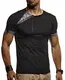 Leif Nelson Herren Sommer T-Shirt Rundhals-Ausschnitt Slim Fit Baumwolle-Anteil Moderner Männer T-Shirt Crew Neck Hoodie-Sweatshirt Kurzarm lang LN1245 Schwarz Medium