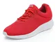Maiitrip Herren-Sportschuhe, zum Laufen auf der Straße, Freizeitschuhe, Mesh, Sportsneaker für Fitnessstudio und Sport, Rot - rot / weiß - Größe: 41 1/3 EU