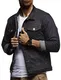 Leif Nelson Herren Jeansjacke Basic Stretch Jeans Jacke Stehkragen Übergangsjacke Hoodie Sweatjacke Freizeitjacke Kapuzenpullover Pullover T-Shirt Slim Fit LN9500; Größe M, Blau