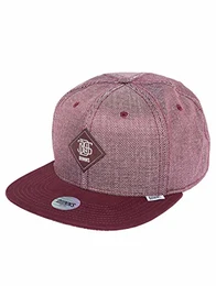 Herren Snapback Caps 6p 2tone Oxford rot Verstellbar