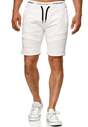 Indicode Herren Ernest Jeansshorts Offwhite
