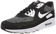Nike Herren Air Max 90 Ultra 2.0 Essential Laufschuhe, Mehrfarbig (Black/White/Metallic Silver/Wolf Grey 019), 42 EU