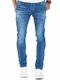 Amaci&Sons Herren Strech Basic Slim Fit Denim Jeans Hose 7999 Anthrazit W33/L32