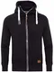 Yazubi Kapuzenshirt Mit Reißverschluss Schwarze Kapuzenjacke Herren Sweatjacke Männer Hoodie Baumwolle Jacob, (Black 2R194008), M