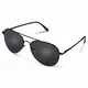 Occffy Pilotenbrille Sonnenbrille für Herren und Damen UV400 Schutz Metall Rahmen Oc7802 (Schwarze Rahmen mit Schwarze Linse)