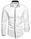 Amaci&Sons Herren Slim Fit Hemd Bügelleicht Business Freizeit Shirt 5007 Weiß M