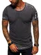 behype. Herren Oversize Kurzarm Vintage T-Shirt Rundhals Zipper O-Neck 20-1781 Schwarz S