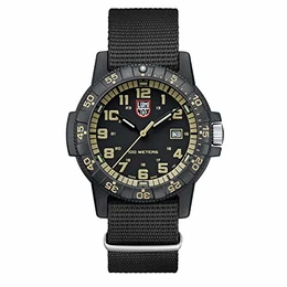 Leatherback SEA Turtle Giant XS.0333 Herrenuhr 44mm - Militäruhr in Schwarz mit Datumsanzeige 100m wasserdicht