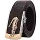 Gürtel Herren Echt leder Krokodil Muster Metallschnalle Ledergürtel Ratsche Automatik Freizeit Belt für Männer Kleidung Business Retro Jeans Bund