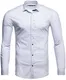 LEIF NELSON Herren Hemd Slim Fit Langarm Bügelleicht Modernes Freizeithemd für Anzug Business Hochzeit Freizeit Party - Weiß - M