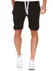 Amaci&Sons Herren Shorts Kurze Hose Bermuda Sweatshorts Kordel Jogginghose Sporthose 8004 Schwarz M