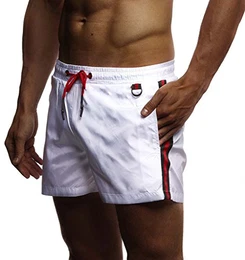 Herren Sommer Badehosen Badeshorts Schwimmhose Schwimmshorts Beachshorts Strand Shorts Kurze Hosen Freizeithosen Jogginghose Cargo Hose Bermuda Chino LN9230; Medium; Weiß