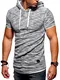 Ombre-Eight Herren Oversize T-Shirt Rundhals Crew Hoodie O-219 [Grau, M]