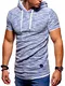 Ombre-Eight Herren Oversize T-Shirt Rundhals Crew Hoodie O-219 [Blau, M]