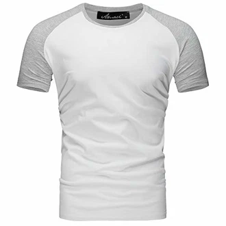 Amaci&Sons Oversize Doppel Farbig Herren Slim-Fit Crew Neck Basic T-Shirt Rundhals (1-0004)