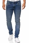 Indicode Herren Texas Jeanshose aus Baumwoll-Mischung mit Stretch Blau