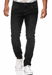Herren Texas Jeanshose aus Baumwoll-Mischung mit Stretch Denim Herrenjeans Black 32/32