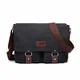 LOSMILE 16 Zoll Herren Schultertasche Umhängetasche Kuriertasche Canvas Vintage Segeltuch Taschen Laptoptasche Messenger Bag Herrentaschen für Schule und Arbeit (Schwarz)
