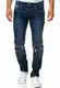 Indicode Herren Nevada Jeanshose aus Baumwolle mit Stretch-Anteil   Herrenjeans Destroyed Look Denim Stretch Jeans Hose Herrenhose Regular fit Straight Men Pants f. Männer Blue 31/32